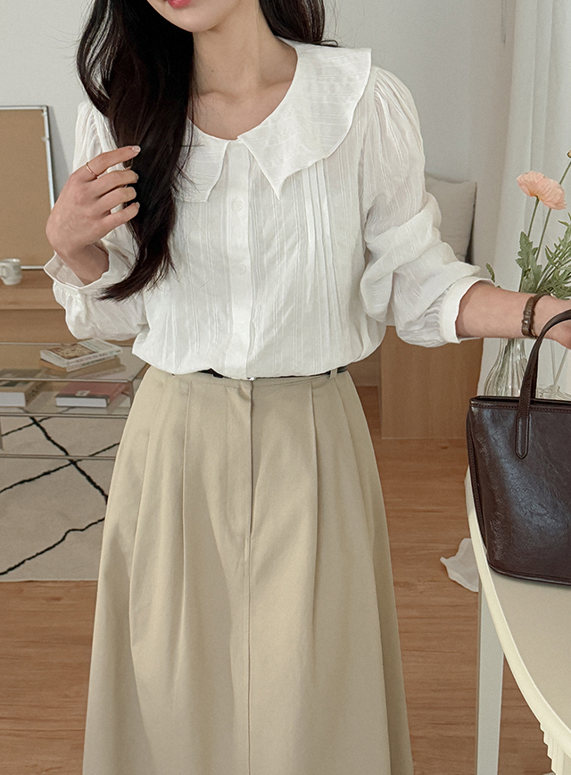 ブルネロクチネリ モニーレ フリル オーバーサイズ ブラウス  